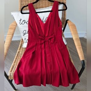 backless red little dress
